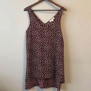 Aritzia-Maroon Tunic Tank Top Blouse from painted threads